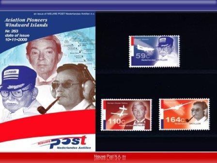 Commemorative Stamps featuring Aviation Pioneers of the Windward Islands