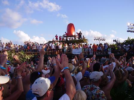 Parrotheads at Jimmy Buffett concert in Anguilla March 24 2007